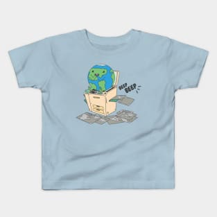 How Maps Are Made // Funny Globe on Copy Machine Kids T-Shirt